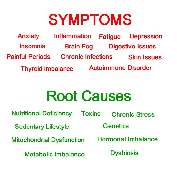 Functional Medicine chart seeks root causes for symptoms